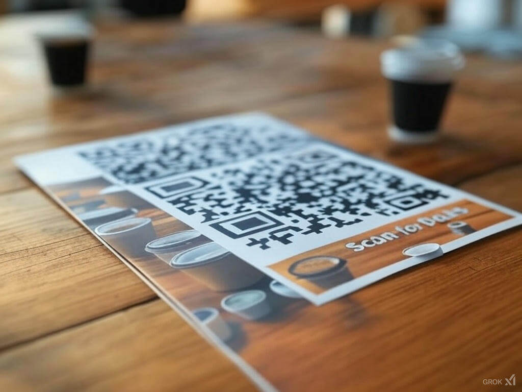 create dynamic QR code on a marketing flyer